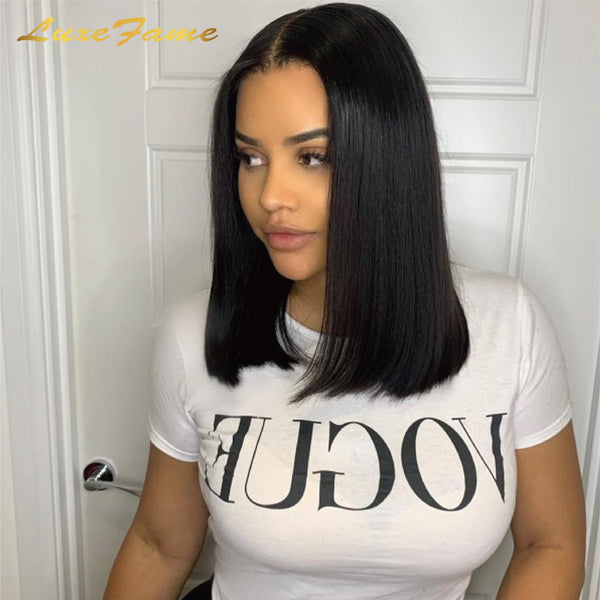 Luxefame Hair Straight Short Bob Lace Front Wig